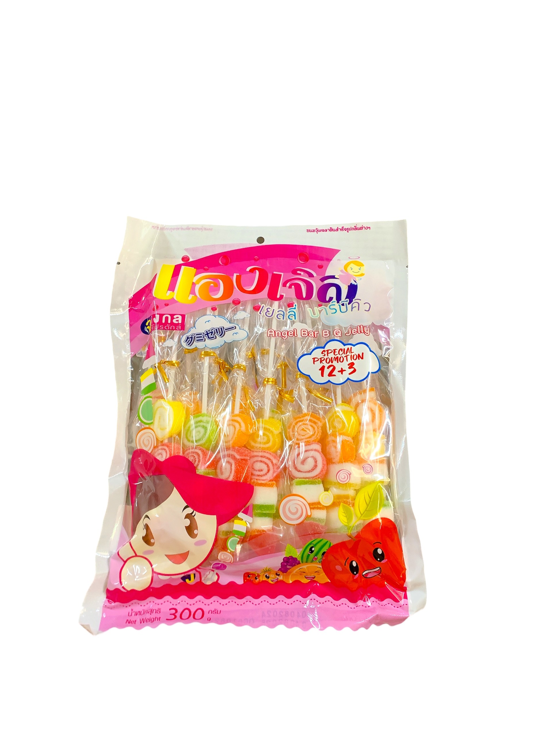 Kẹo dẻo xiên 12+3 que Mashmalow Jongkol 300gr